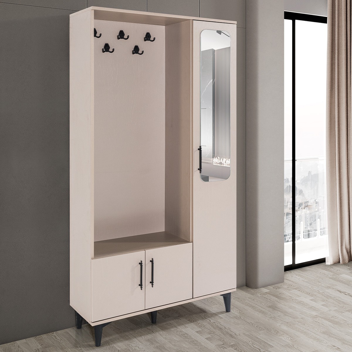 110000926704017.jpg Setay Portmanto Blesk Askılıklı Portmanto Vestiyer Ayakkabılık - Görsel 1