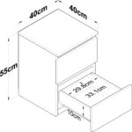 Rani BD109 Komodin Yatak Odası 2 Çekmeceli Komodin Beyaz - Görsel 2