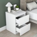 Rani BD109 Komodin Yatak Odası 2 Çekmeceli Komodin Beyaz - Görsel 4