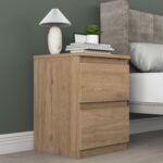 Rani BD109 Komodin Yatak Odası 2 Çekmeceli Komodin Sepet Ceviz