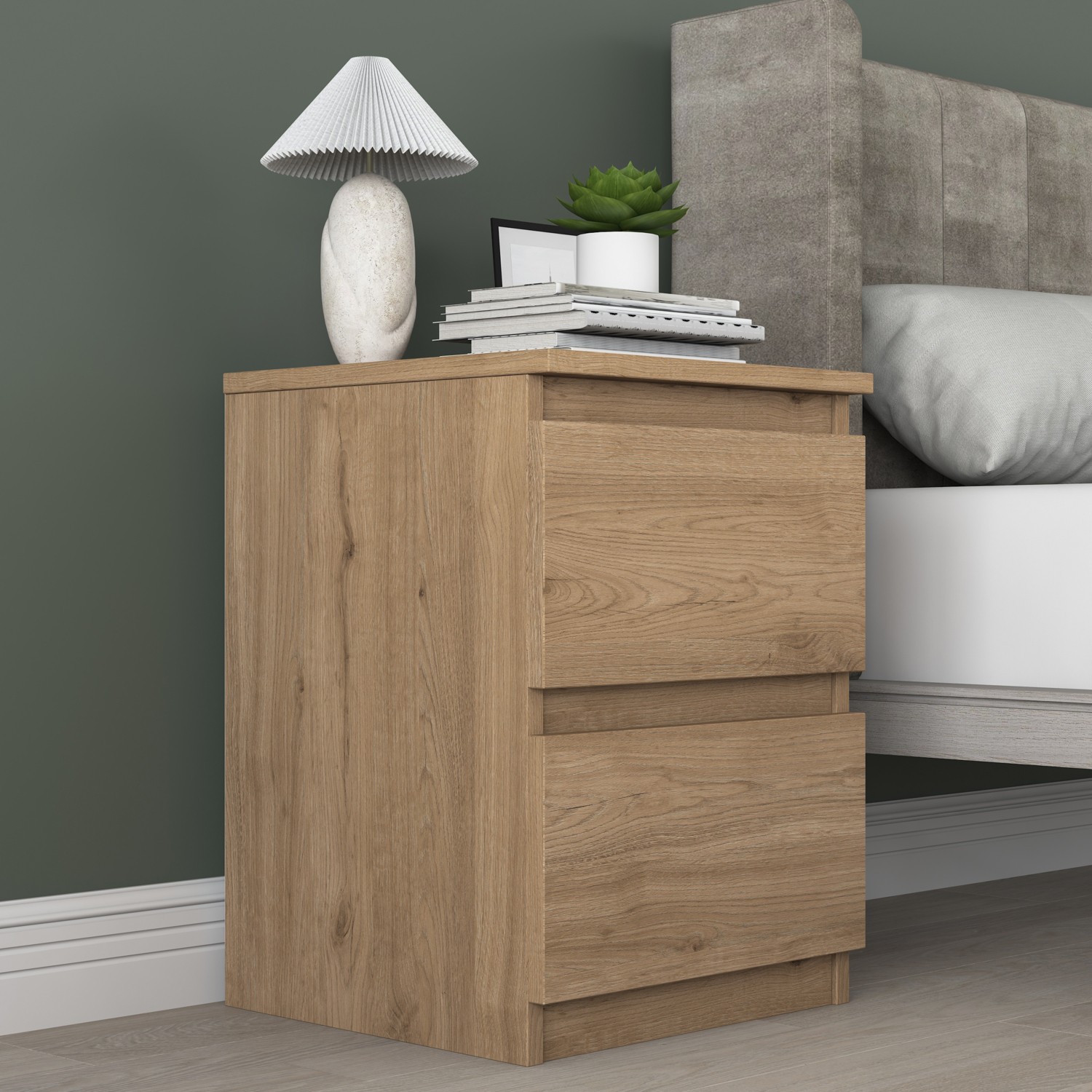 110000933142206.jpg Rani BD109 Komodin Yatak Odası 2 Çekmeceli Komodin Sepet Ceviz - Görsel 1