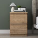 Rani BD109 Komodin Yatak Odası 2 Çekmeceli Komodin Sepet Ceviz - Görsel 3