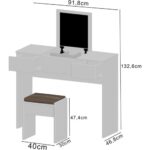 Anka Çekmeceli Aynalı Makyaj Masası Beyaz - Görsel 4