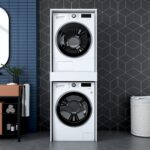 Rani KD113 Çamaşır ve Kurutma Makinesi Dolabı Çekmeceli Banyo Dolabı Beyaz - Görsel 3