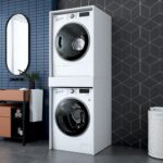 Rani KD113 Çamaşır ve Kurutma Makinesi Dolabı Çekmeceli Banyo Dolabı Beyaz - Görsel 4