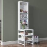 Rani BJ147 Makyaj Masası Açık Raflı Takı Düzenleyici Beyaz - Görsel 5