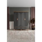 Comiet Soho 4 Kapaklı Çekmeceli Mdf Gardırop