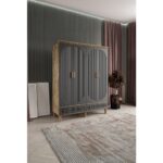 Comiet Soho 4 Kapaklı Çekmeceli Mdf Gardırop - Görsel 2