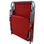 Ecm Proger Sırt Ayarlanabilir Katlanabilir Kademeli Yastıklı Lüks Şezlong-Kırmızı