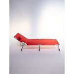 Ecm Proger Sırt Ayarlanabilir Katlanabilir Kademeli Yastıklı Lüks Şezlong-Kırmızı - Görsel 3