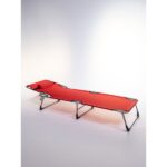 Ecm Proger Sırt Ayarlanabilir Katlanabilir Kademeli Yastıklı Lüks Şezlong-Kırmızı - Görsel 4