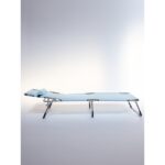 Ecm Proger Sırt Ayarlanabilir Katlanabilir Kademeli Yastıklı Lüks Şezlong-Açık Mavi - Görsel 4