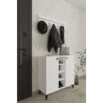 Decomob Albena 2 Kapaklı Ayakkabılık, Vestiyer, Portmanto, Askılık, 90  cm - Görsel 2