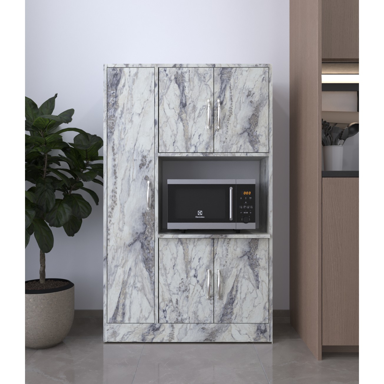 110000943988634.jpg Silva 5 Kapaklı Çok Amaçlı Dolap&banyo Dolabı, Kiler - Görsel 1