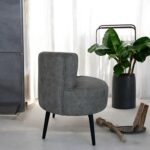 Gri Nubuk Kumaş Çay Seti Ikili Koltuk Berjer ve Sandık Puf Takımı (Salon, Balkon, Ofis) 3'lü Takım - Görsel 4