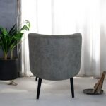 Gri Nubuk Kumaş Çay Seti Ikili Koltuk Berjer ve Sandık Puf Takımı (Salon, Balkon, Ofis) 3'lü Takım - Görsel 5