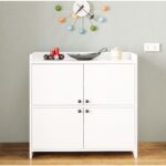 Aeka AE-3060 Forum Beyaz 4 Kapaklı, 4 Raflı, Ayakkabılık, Çok Amaçlı Dolap, Kahve Köşesi, Balkon, Banyo,