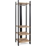 Özel Yapım Vest Organizer, Elbise Askılığı, Giyinme Dolabı, Kapaksız Eşya Dolabı, Modern, Şık (Siyah-Safirmeşe)