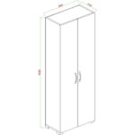 Nivora  Çift Kapaklı Çok Amaçlı Dolap -Beyaz - Görsel 3