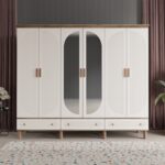 Comiet Soho 6 Kapaklı Aynalı Çekmeceli Mdf Gardırop