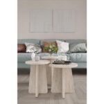 Wood Aria Mantar Sehpa 3'lü Set – Şık ve Fonksiyonel Zigon Sehpa, Yan Sehpa ve Orta Sehpa Takımı - Görsel 2