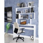 Wood Aria Kitaplıklı Çalışma Masası, Çalışma Masası, Çocuk Çalışma Masası, Bilgisayar Masası, Ofis Masası ,masa - Görsel 3