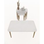 Zigon ve Orta Sehpa Seti | Salon Seti | Sehpa Seti | Oturma Odası Seti Dikdörtgen - Görsel 4