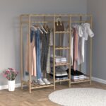 Ahşap Gardırop, Masif Ahşap Gardırop, Açık Dolap (40 x 150 x 150)