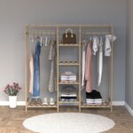 Ahşap Gardırop, Masif Ahşap Gardırop, Açık Dolap (40 x 150 x 150) - Görsel 2