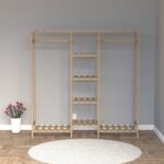 Ahşap Gardırop, Masif Ahşap Gardırop, Açık Dolap (40 x 150 x 150) - Görsel 3