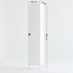 İmbaş Tek Kapaklı 5 Raflı Çok Amaçlı Banyo Mutfak Kiler Dolabı - Görsel 4