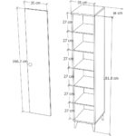 İmbaş Tek Kapaklı 5 Raflı Çok Amaçlı Banyo Mutfak Kiler Dolabı - Görsel 5