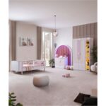 Setay Vira Çocuk Odası Takımı, Vira 2 Kapaklı Dolap, Perla Karyola, Şifonyer, Kitaplık - Pembe