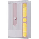 Setay Vira Çocuk Odası Takımı, Vira 2 Kapaklı Dolap, Perla Karyola, Şifonyer, Kitaplık - Pembe - Görsel 2