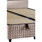 Niron Yatak Star Yatak Seti 140X190 cm Çift Kişilik Yaylı Sert Ortopedik Yatak Krem Keten Lüks Baza Başlık Takım - Görsel 10