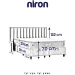 Niron Yatak Hades Lüks Baza ve Başlık Seti 160X200 cm Çift Kişilik Baza ve Başlık Takımı Koyu Gri Özel Kumaş - Görsel 3