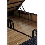 Niron Yatak Hades Lüks Baza ve Başlık Seti 160X200 cm Çift Kişilik Baza ve Başlık Takımı Koyu Gri Özel Kumaş - Görsel 4