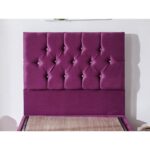 Niron Violet Baza ve Başlık Seti 100X200 cm Tek Kişilik Sandıklı Mor Kumaş Baza ve Başlığı - Görsel 7