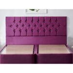 Niron Violet Baza ve Başlık Seti 180X200 cm Çift Kişilik Sandıklı Mor Kumaş Baza ve Başlığı - Görsel 7