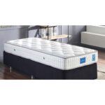 Niron Juliette 80x180 cm Tek Kişilik Yatak Baza Başlık Takımı - Siyah Kumaş Lüks Yatak Seti - Görsel 2