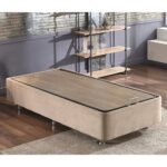 Niron Ela Baza - 90X190 cm Tek Kişilik Sandıklı Sütlü Kahve Kumaş Baza Silinebilir Soho Kumaş - Görsel 2