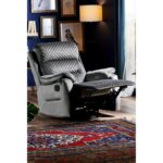 Niron Trone TV Koltuğu Multi Fonksiyonel Baba Koltuğu Sallanan Dönen ve Yatan Koltuk Yumuşak Tuşeli Özel Kumaş Füme - Görsel 2