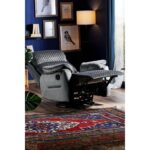 Niron Trone TV Koltuğu Multi Fonksiyonel Baba Koltuğu Sallanan Dönen ve Yatan Koltuk Yumuşak Tuşeli Özel Kumaş Füme - Görsel 3