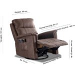 Niron Tesla TV Koltuğu Elektrikli Multi Fonksiyonel Baba Koltuğu Sallanan Dönen ve Yatan Koltuk Özel Nubuk Kumaş - Görsel 7