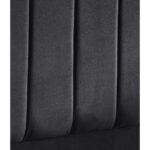 Niron Piano Lite Baza ve Başlık Seti 120x200 cm Tek Kişilik Siyah Metal Profil Baza ve Başlığı Silinebilir Soho Kumaş - Görsel 8