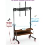 Frenli Tekerlekli Yükseklik Ayarlı Tv Duvar Paneli  Tv Standı Konsol Hareketli Televizyon Ünitesi - Görsel 3