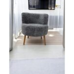 Gri Teddy Kumaş Çay Seti Ikili Koltuk Berjer ve Çift Kişilik Puf  (Salon, Balkon, Ofis) 4'lü Takım - Görsel 2