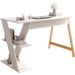 Lagomood Olivia Çalışma Masası   120 cm Beyaz Meşe - Görsel 3