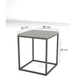 Home Plus Mobilya 4+1 Gold Kaplama Bronz Ayna Orta Sehpa - Görsel 3