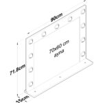 Rani EF108 Hollywood Işıklı Ayna Kulis Makyaj Aynası Spot Işıklar Dahil Ayna Beyaz - Görsel 2